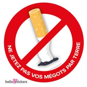 sticker autocollant ne pas jeter vos megots de cigarette par terre 280621