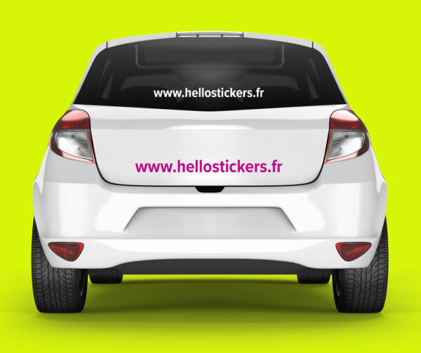 150122 sticker autocollant site internet personnalisable, site web personnalisé pour voiture véhicule ou vitrine