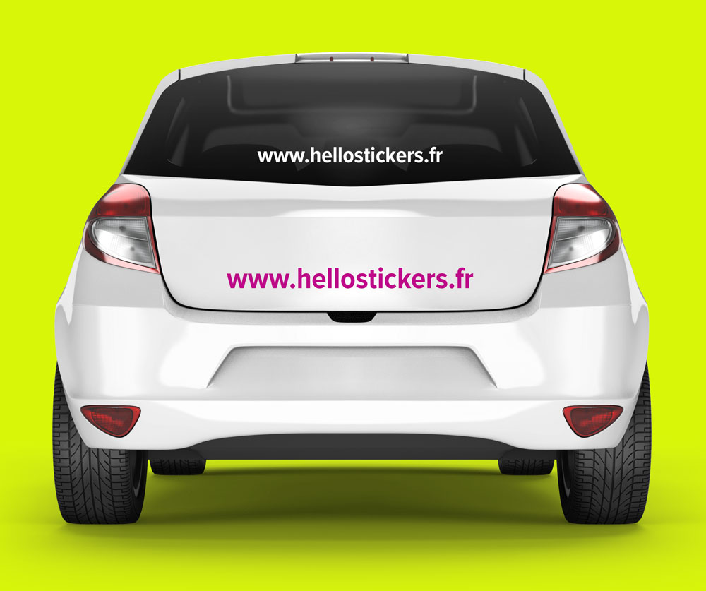 150122 sticker autocollant site internet personnalisable, site web personnalisé pour voiture véhicule ou vitrine