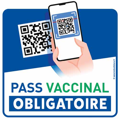 sticker pass vaccinal obligatoire autocollant