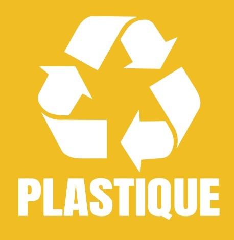 sticker recyclage plastique autocollant pour poubelles - Stickers