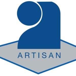 Sticker logo artisan bleu pour la signalétique de votre entreprise, de votre boutique ou de votre magasin.