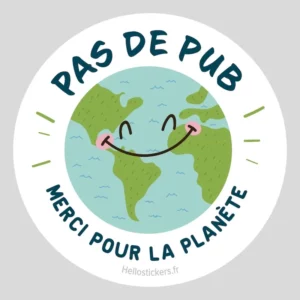 Sticker pas de pub sauvons la planète - ref 160223