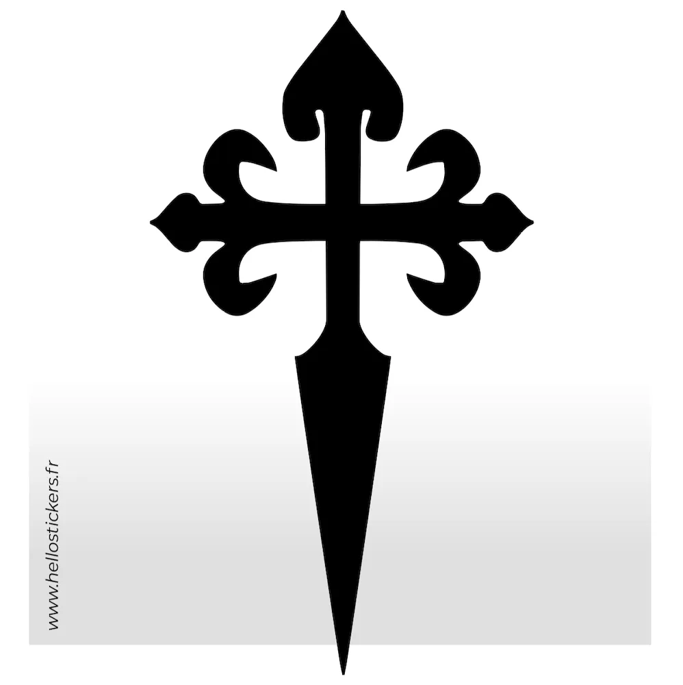Croix de saint Jacques sticker autocollant – ref 120124