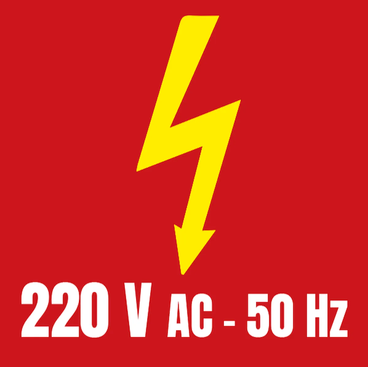 220 Volt AC - 50 Hz - sticker autocollant 060324