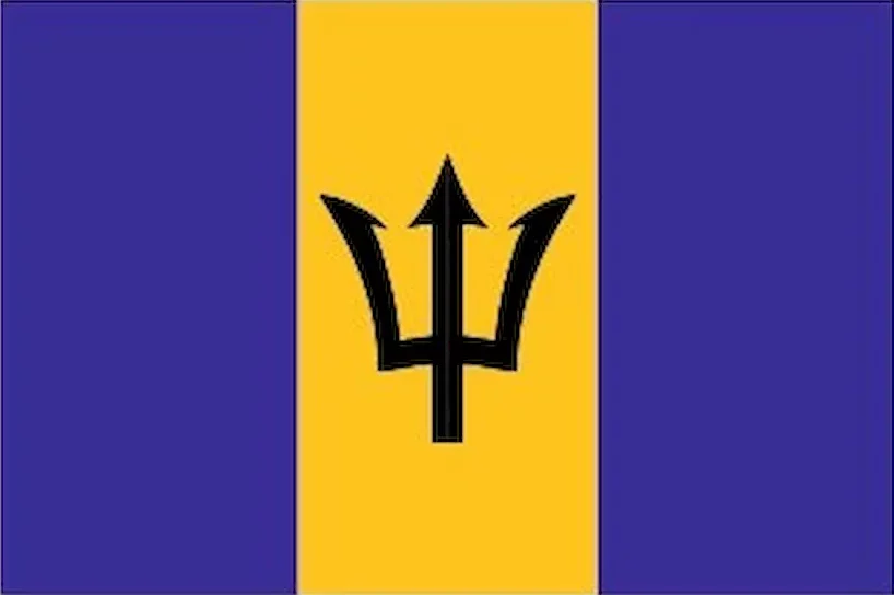 drapeau barbade sticker-autocollant
