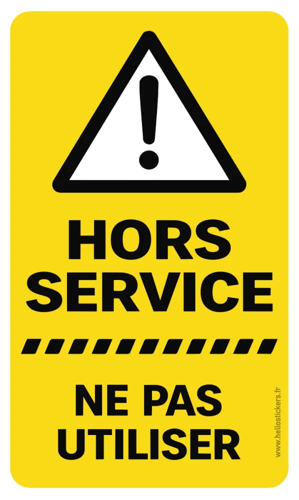 Hors service Sticker autocollant