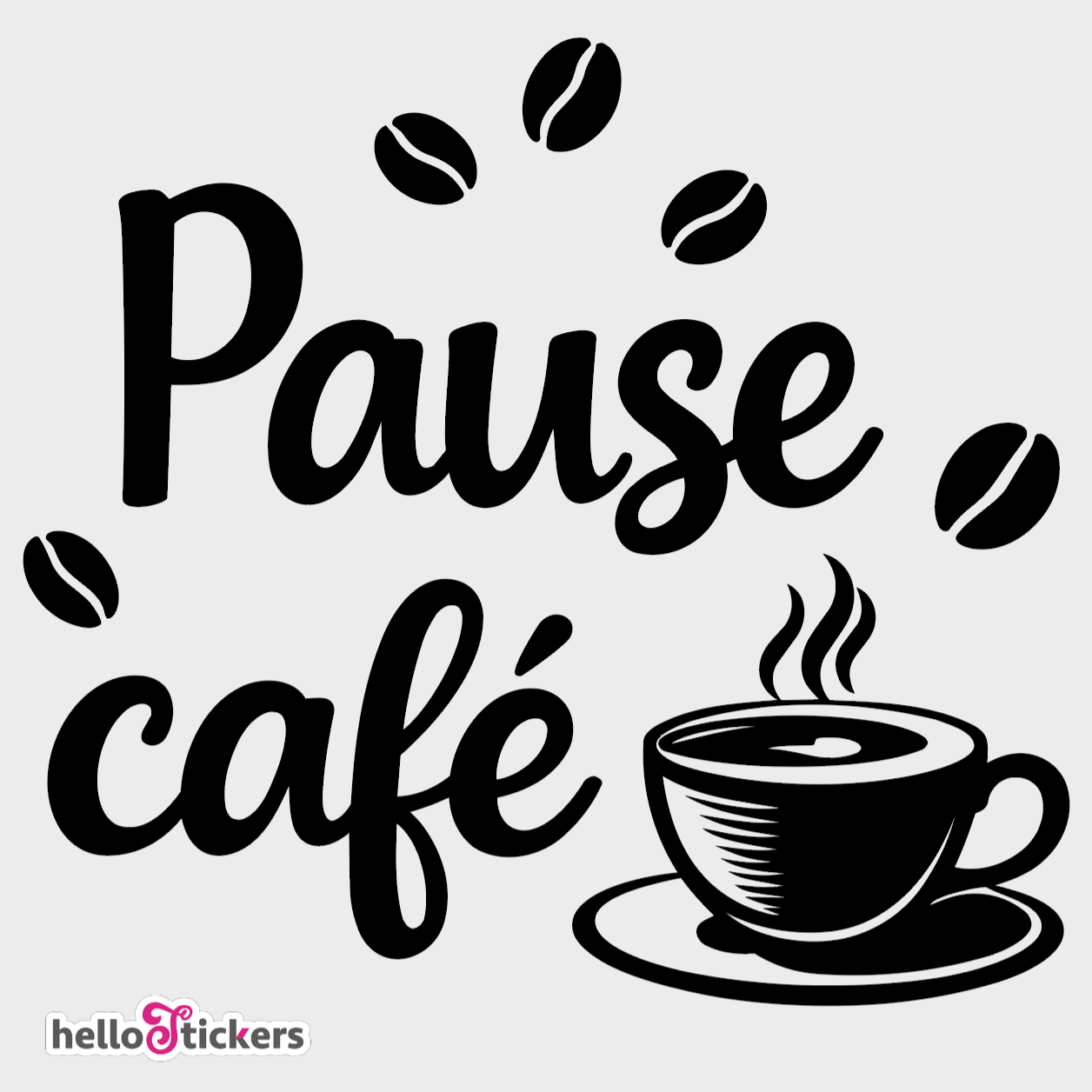 Sticker pause café autocollant décoratif pour bureau et cuisine