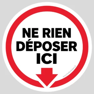 sticker ne rien poser deposer stocker ici autocollant - 180326
