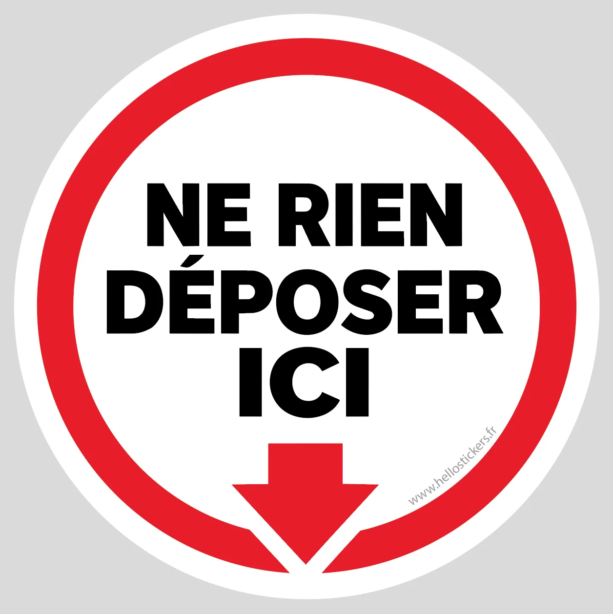 sticker ne rien poser deposer stocker ici autocollant - 180326