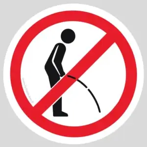 Sticker interdiction uriner ici autocollant 100426