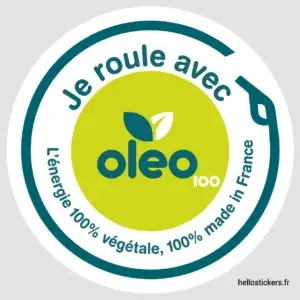 sticker je roule au Oleo100 autocollant pour réservoirs