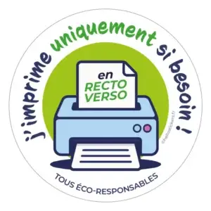 Sticker imprime uniquement si besoin impression recto verso éco responsable