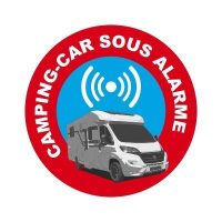 Sticker autocollant alarme camping car dissuasif amazon